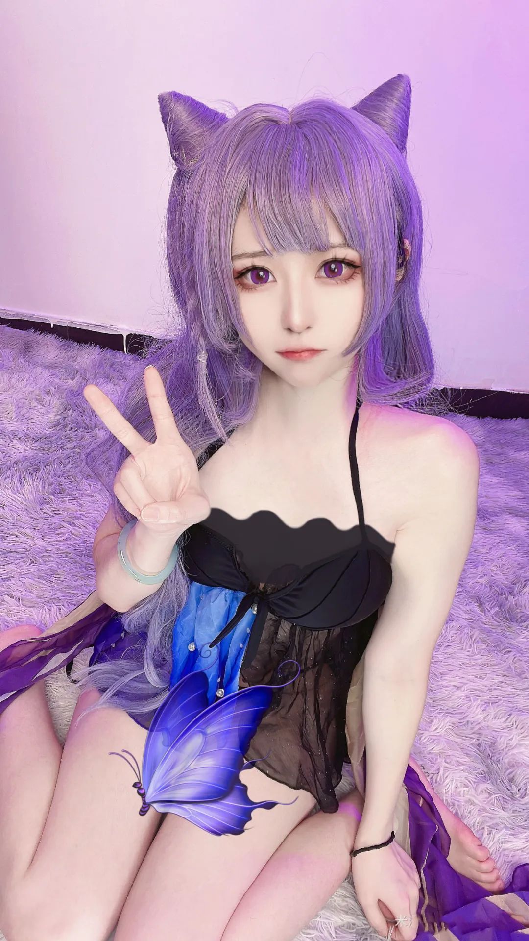 原神cos：黑丝+制服，OL申鹤让人狂喜！刻晴白丝制服，雷神新服装真是太顶了！