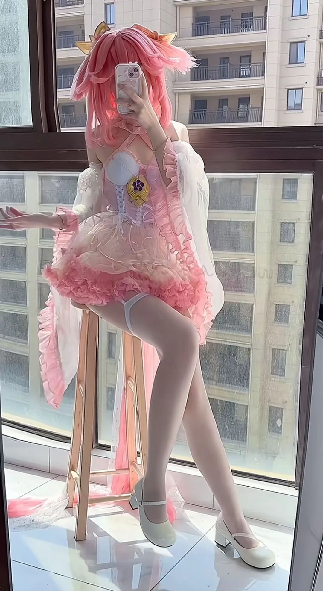 原神cos：白丝+和服，绫华太美了！兔女郎心海，女仆雷神让人狂喜！白丝连衣裙神子太顶了！