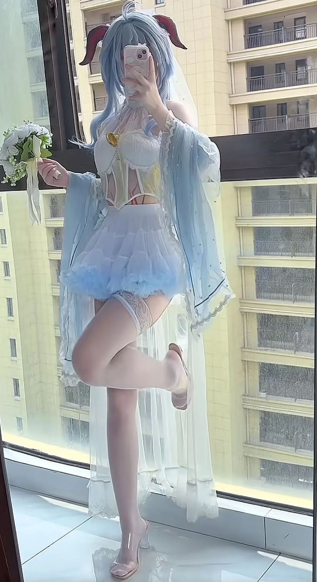 原神cos：白丝+和服，绫华太美了！兔女郎心海，女仆雷神让人狂喜！白丝连衣裙神子太顶了！