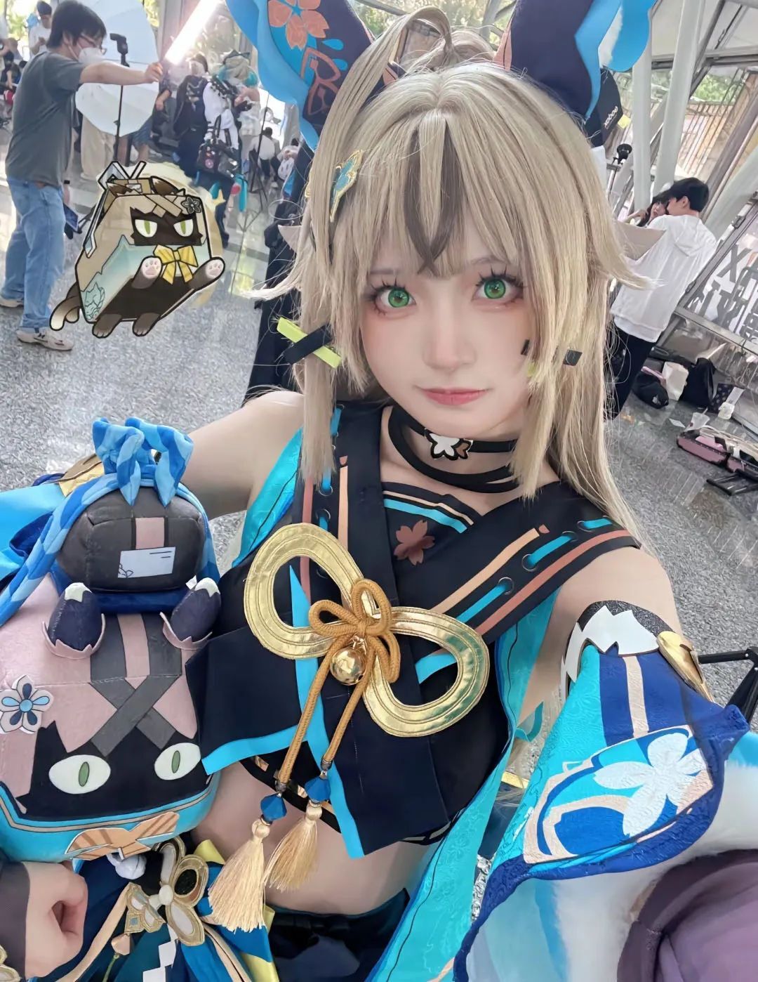 原神cos：黑丝+双马尾，女仆莫娜太美了！泳装妮露，和服雷神，绮良良表情太萌了！