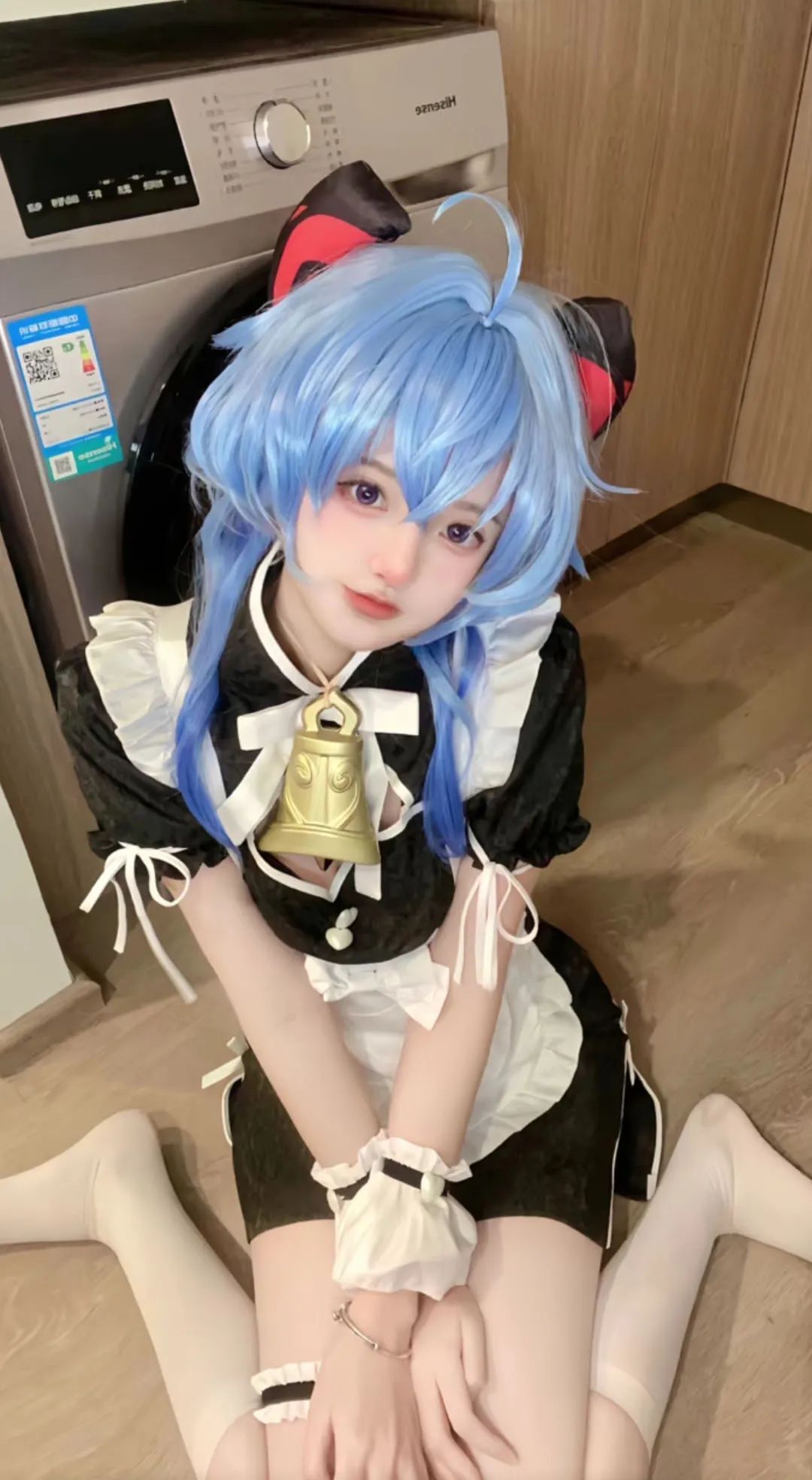 原神cos：白丝+护士服，刻晴超萌！女仆甘雨，神子黑纱裙美爆了！泳装申鹤，女仆雷神让人无法抵抗！
