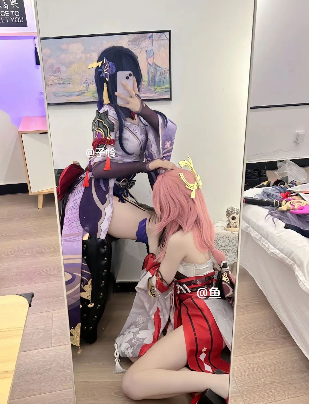 原神cos：黑丝+皮裤，兔女郎甘雨真好看！JK绫华，黑丝紧身衣申鹤让人狂喜！心海公主裙太美了！