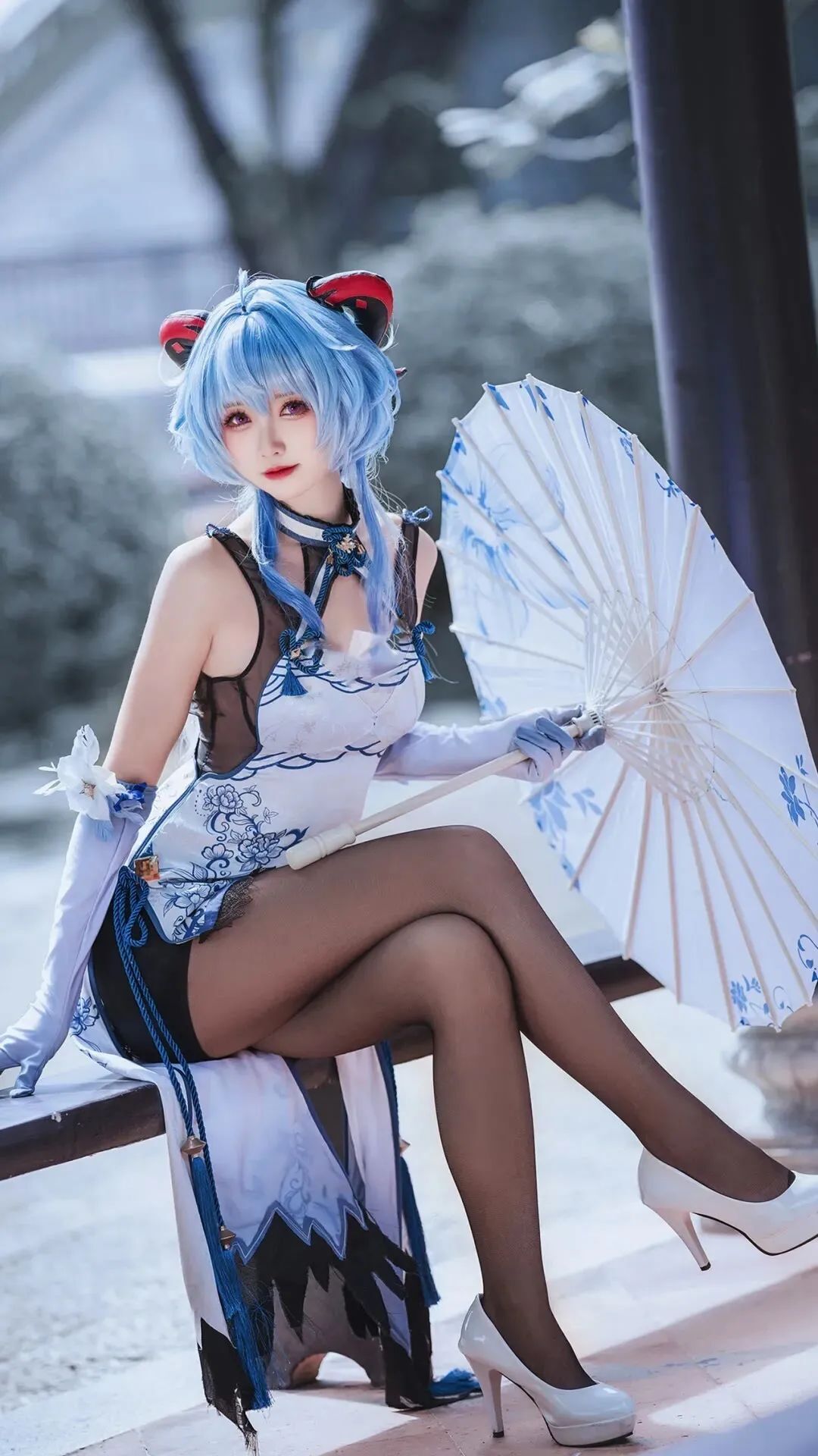 原神cos：花嫁神子太美了！一米八的女仆刻晴谁见过？黑丝旗袍申鹤让人心动！椰奶甘雨太可爱了！