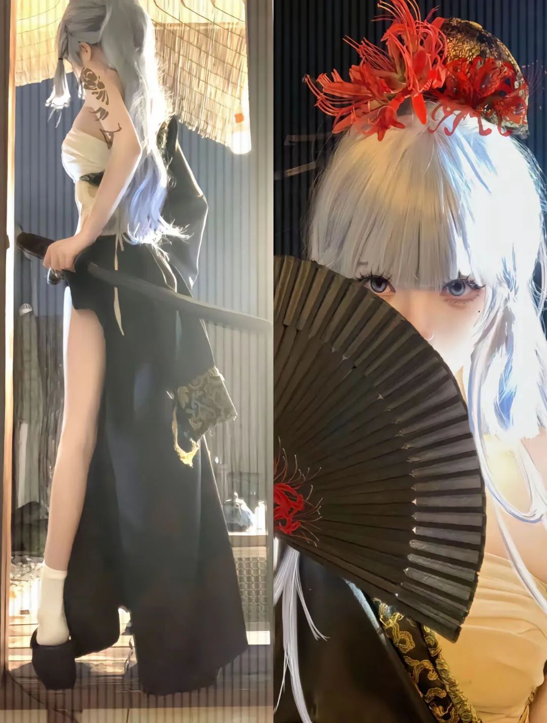 原神cos：裸足+纱裙，申鹤太成熟了！黑色和服绫华太帅气了！校服宵宫超可爱！黑丝女仆莫娜谁不爱？