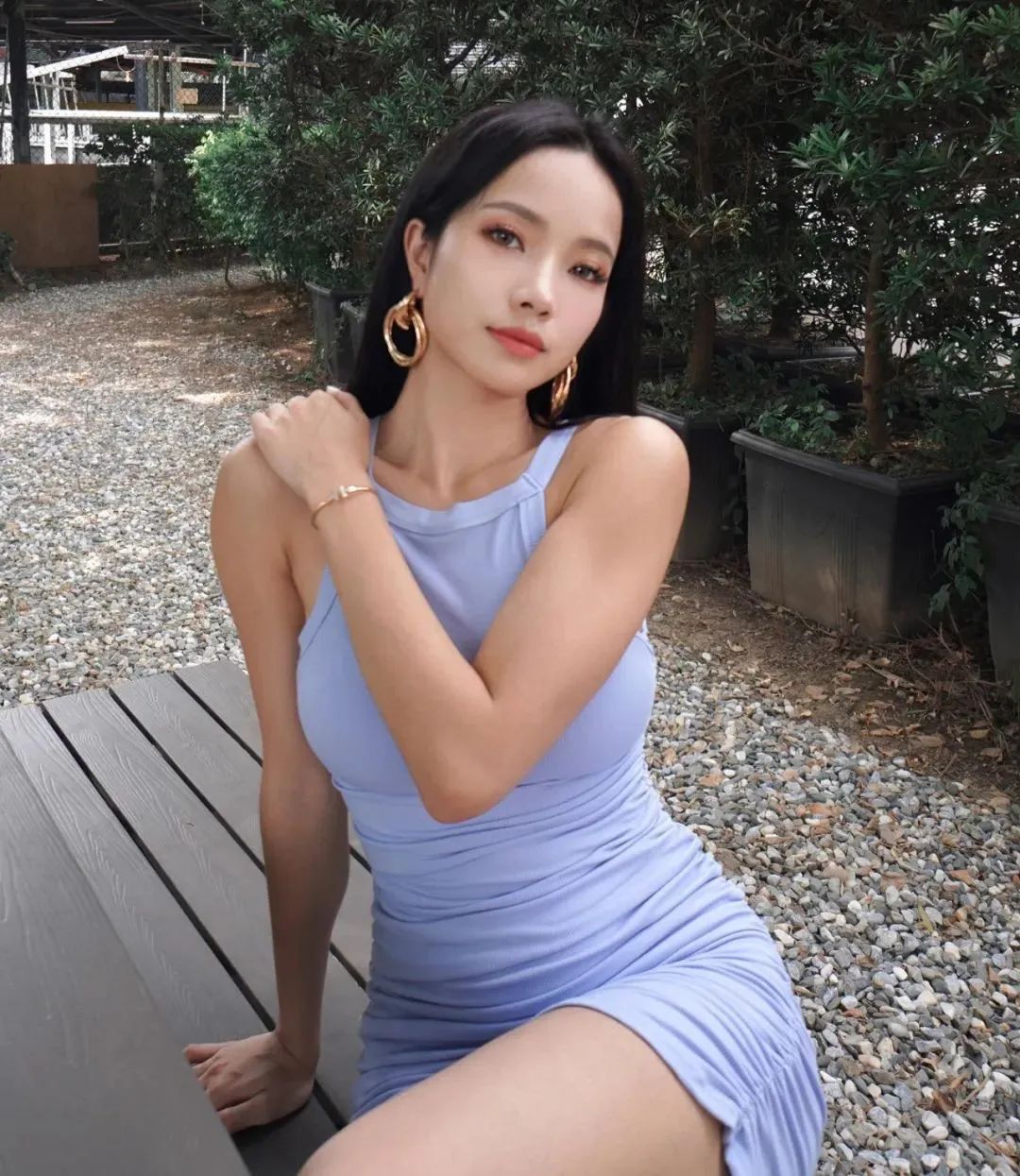 台湾网红孟橙，甜美又性感的健身女神