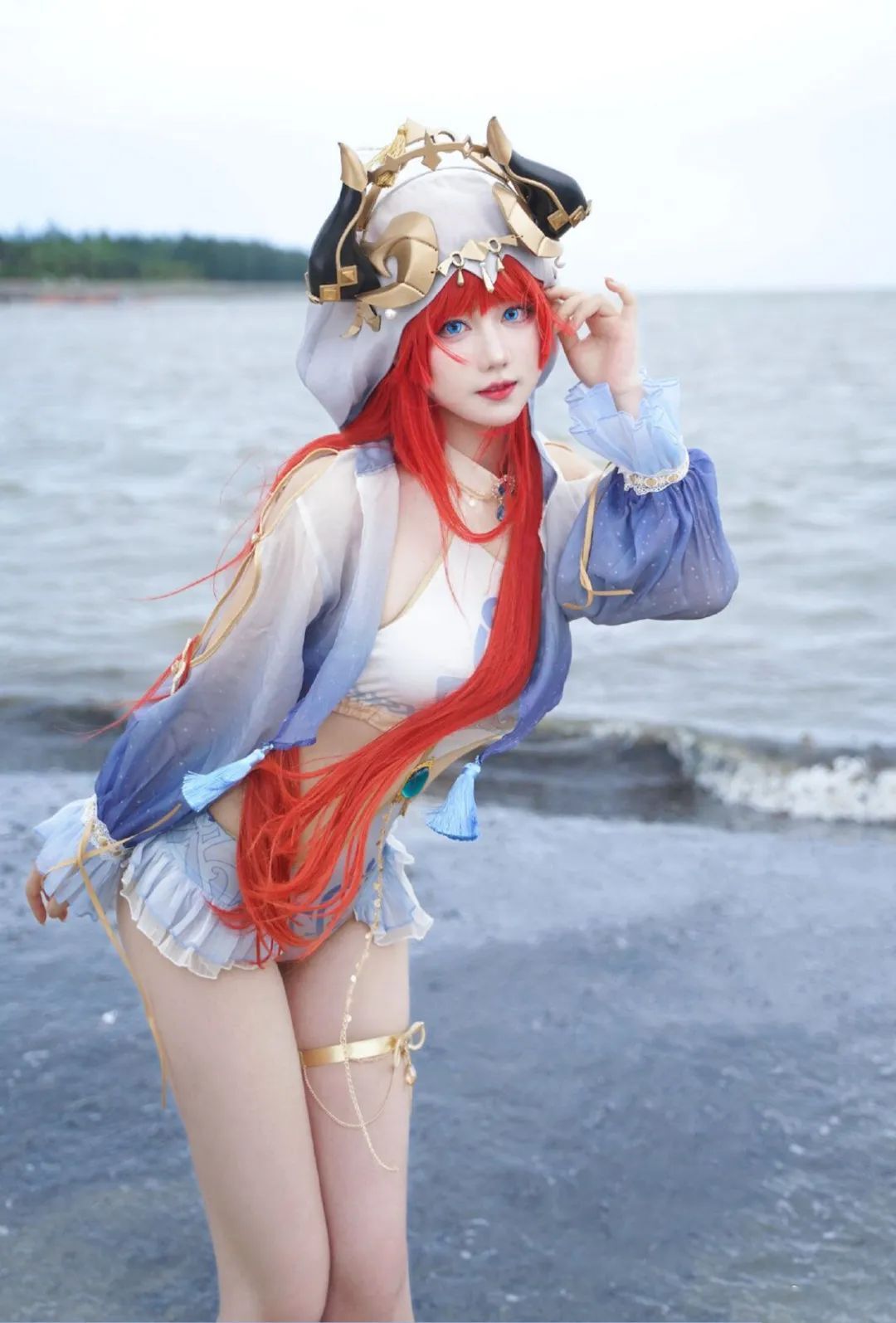 原神泳装cos合集！大草神身材碾压申鹤！妮露神子心海美爆了！