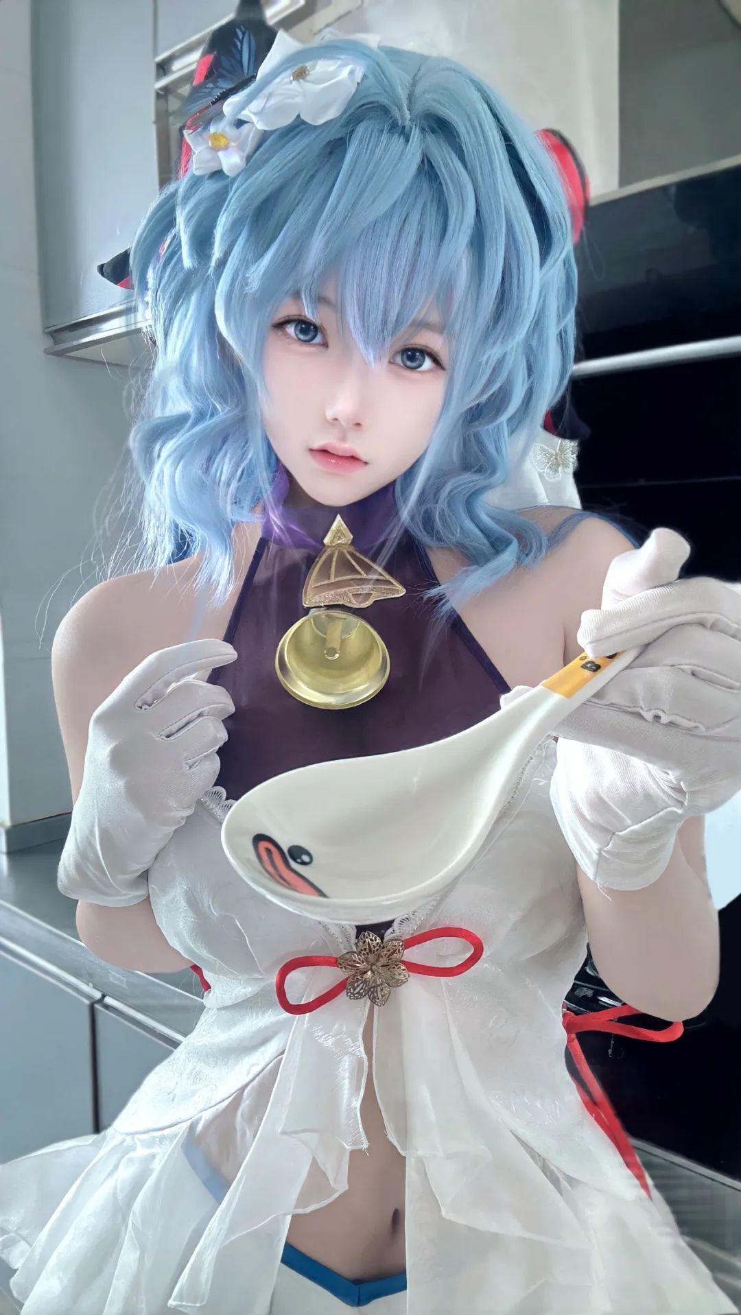 原神cos：绫华宵宫爆衣形态太美了！海边神子，清凉装甘雨真顶！