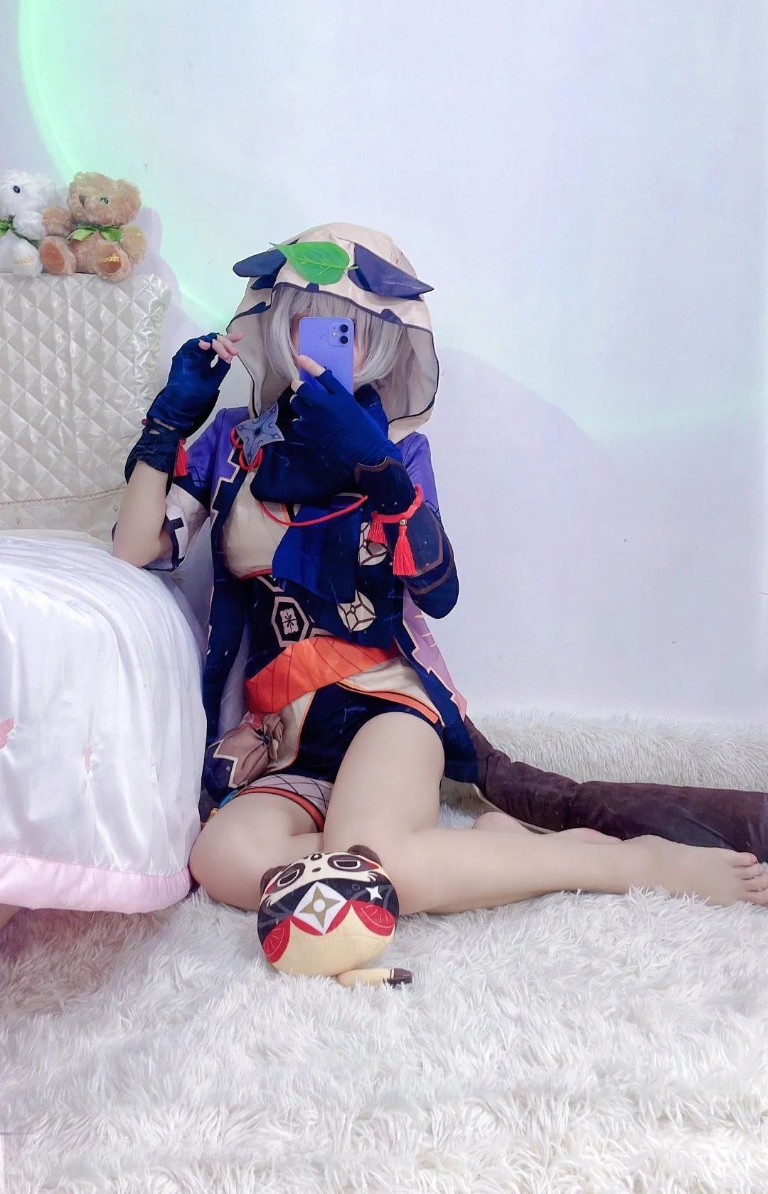 原神cos：黑丝+白色制服，雷神太顶了！绷带宵宫真御！早柚变大了！