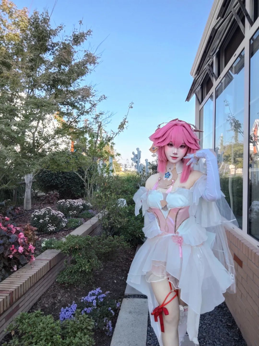 原神cos：黑丝+制服，雷神太顶了！兔女郎荧妹！白色婚纱刻晴让人心动！