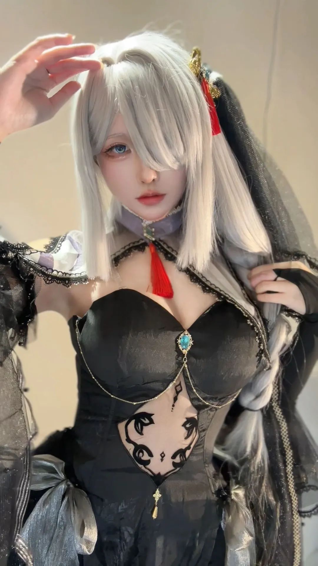原神cos：白丝+女仆装，刻晴太清凉了！心海花嫁超赞！申鹤黑色旗袍真顶级！