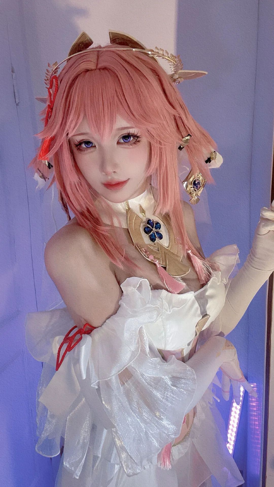 原神cos：白丝+连衣裙，甘雨新服装真清爽！优菈狂秀好身材！女士大长腿真是绝美！