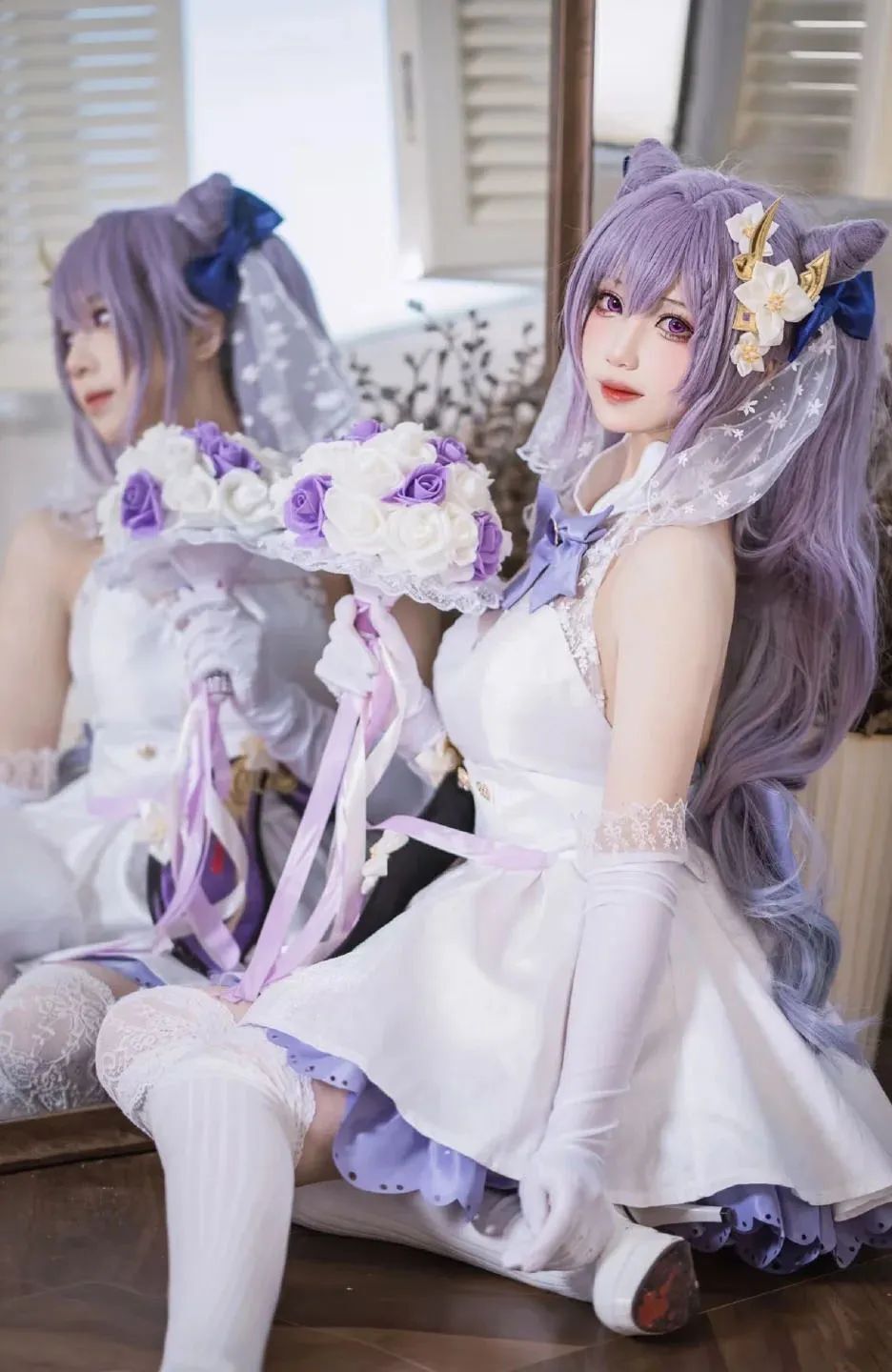 原神cos：OL制服装神子真绝了！兔女郎甘雨可爱爆了！花嫁刻晴让人狂喜！
