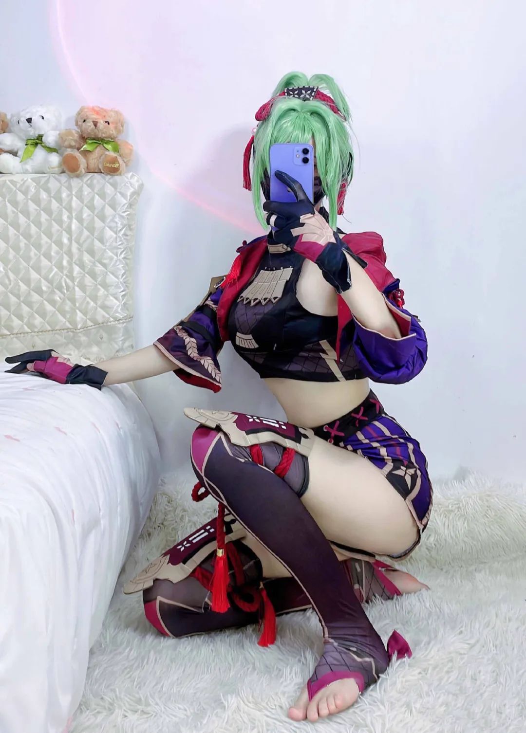 原神cos：女士仰视视角太顶了！泳装神子刻晴让人狂喜！修女服甘雨涩气拉满！