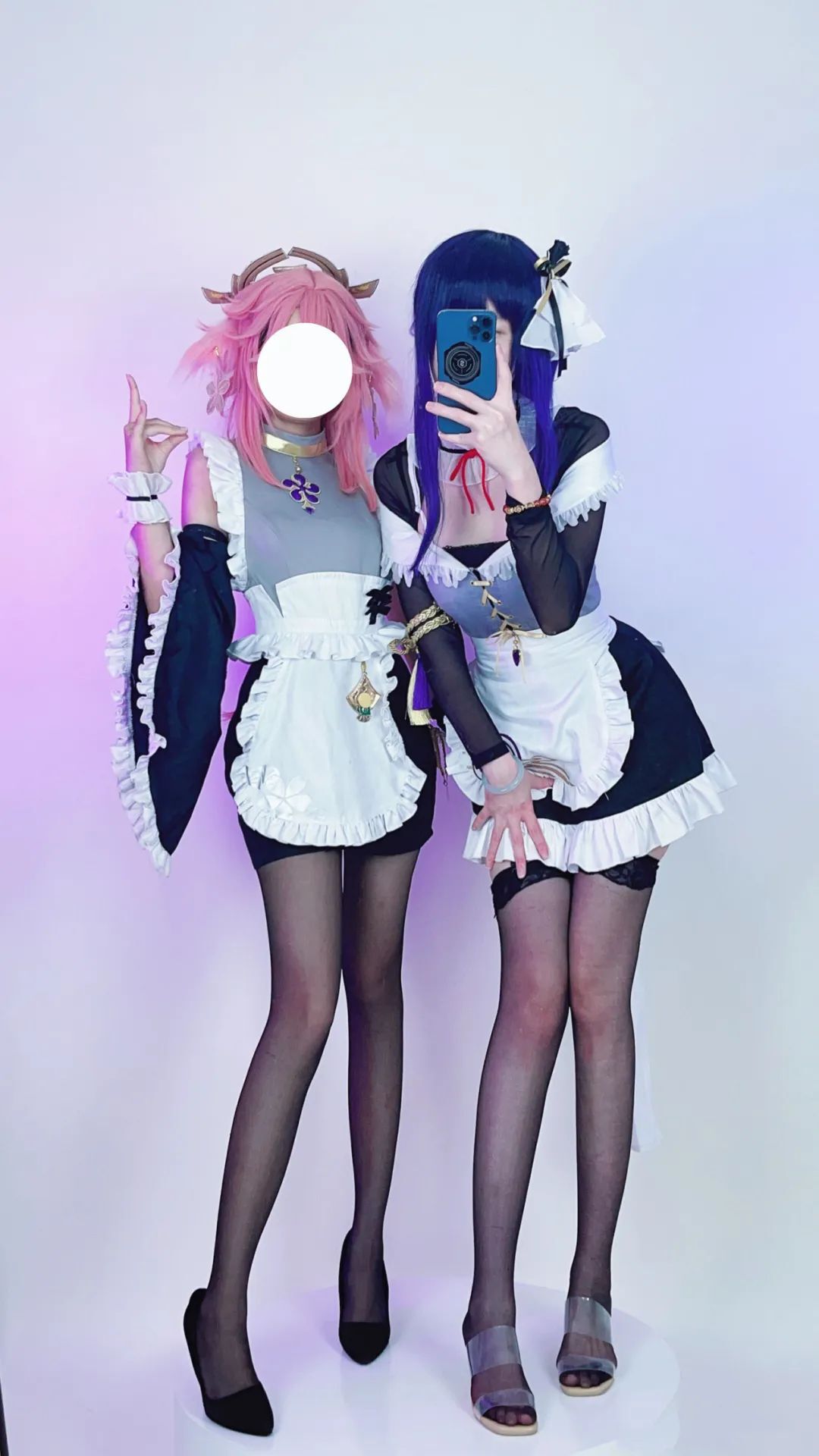 原神cos：女仆装雷神太御了！泳装刻晴，裸足神子，黑丝皮衣甘雨+刻晴涩气拉满！
