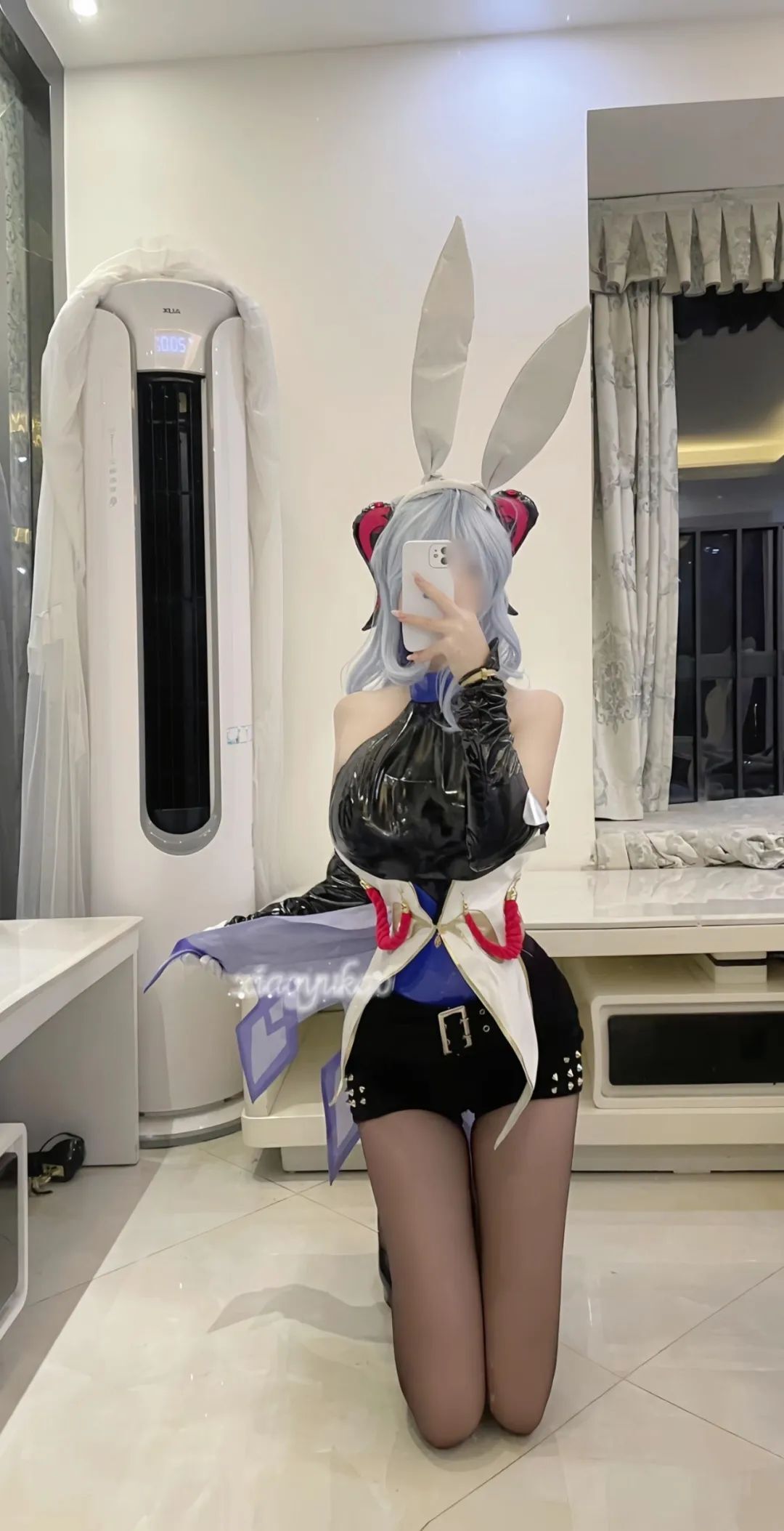 原神cos：兔女郎甘雨太顶了！黑丝旗袍莫娜！白丝女仆雷神，泳装心海真可爱！