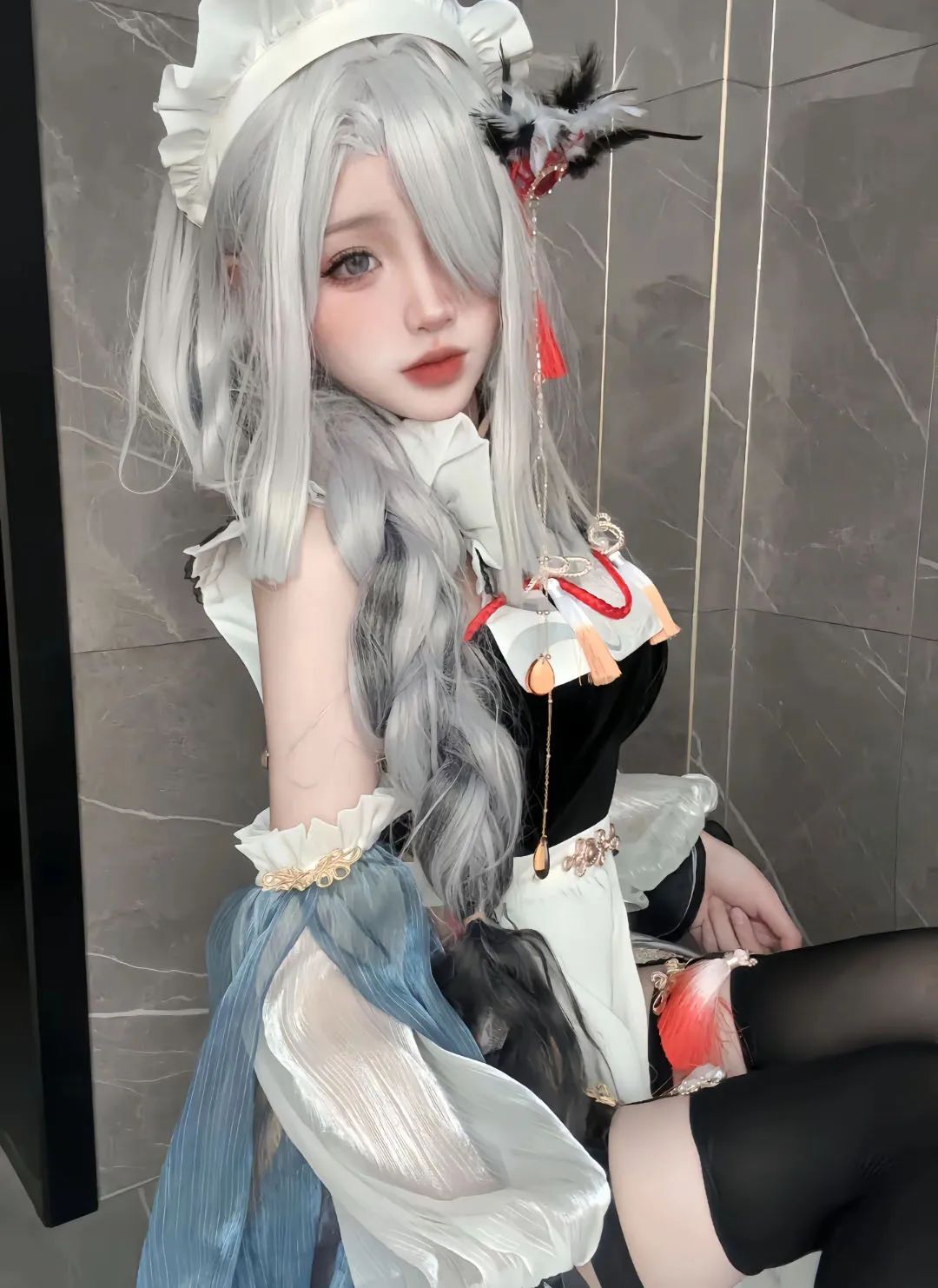 原神cos：黑丝+超短裙，制服雷神太顶了！泳装绫华真绝了，女仆申鹤，白丝刻晴太好看了！