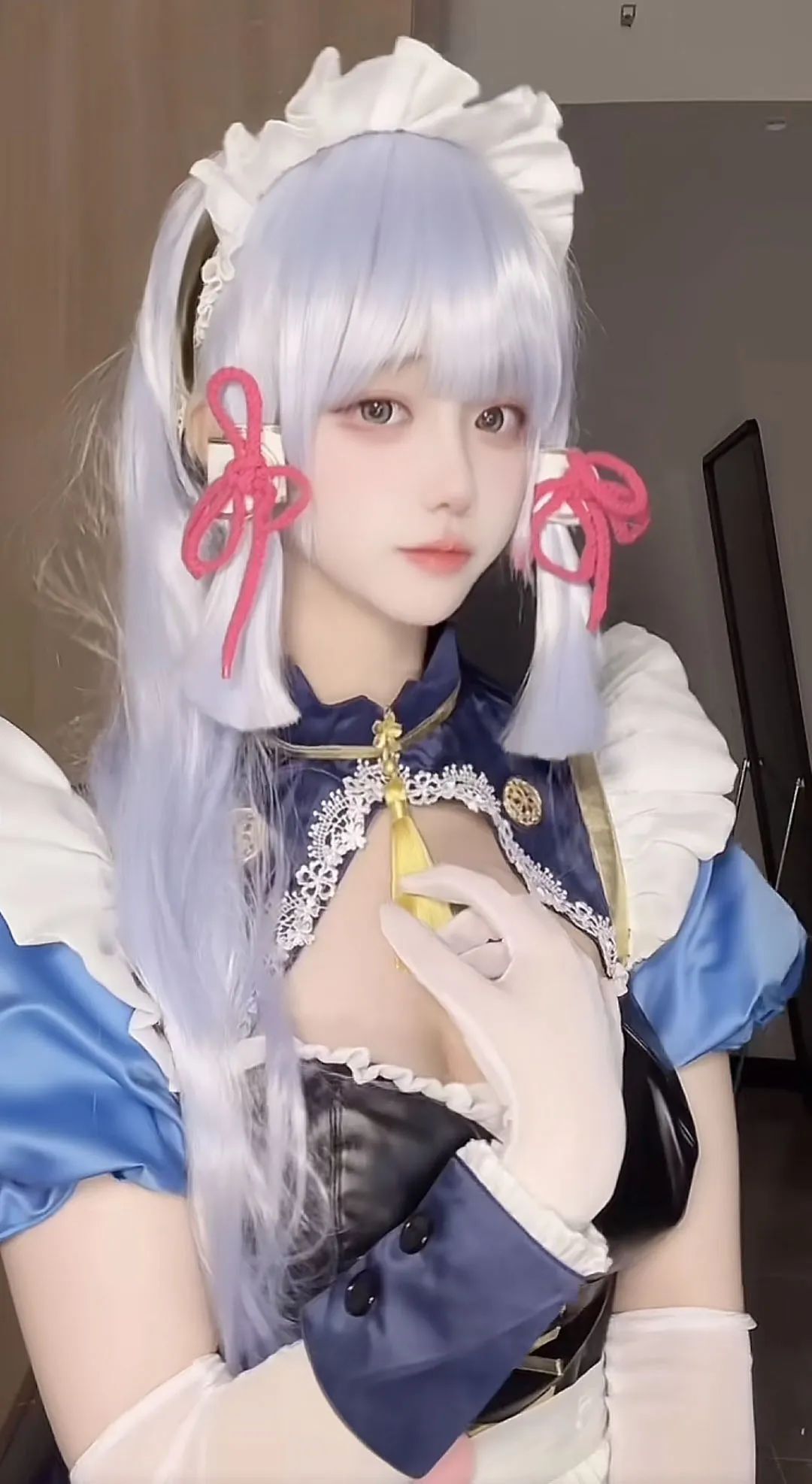 原神cos：白丝+女仆装，绫华大小姐太美了！白丝邪魅刻晴！旗袍申鹤，雷神黑丝太顶了！