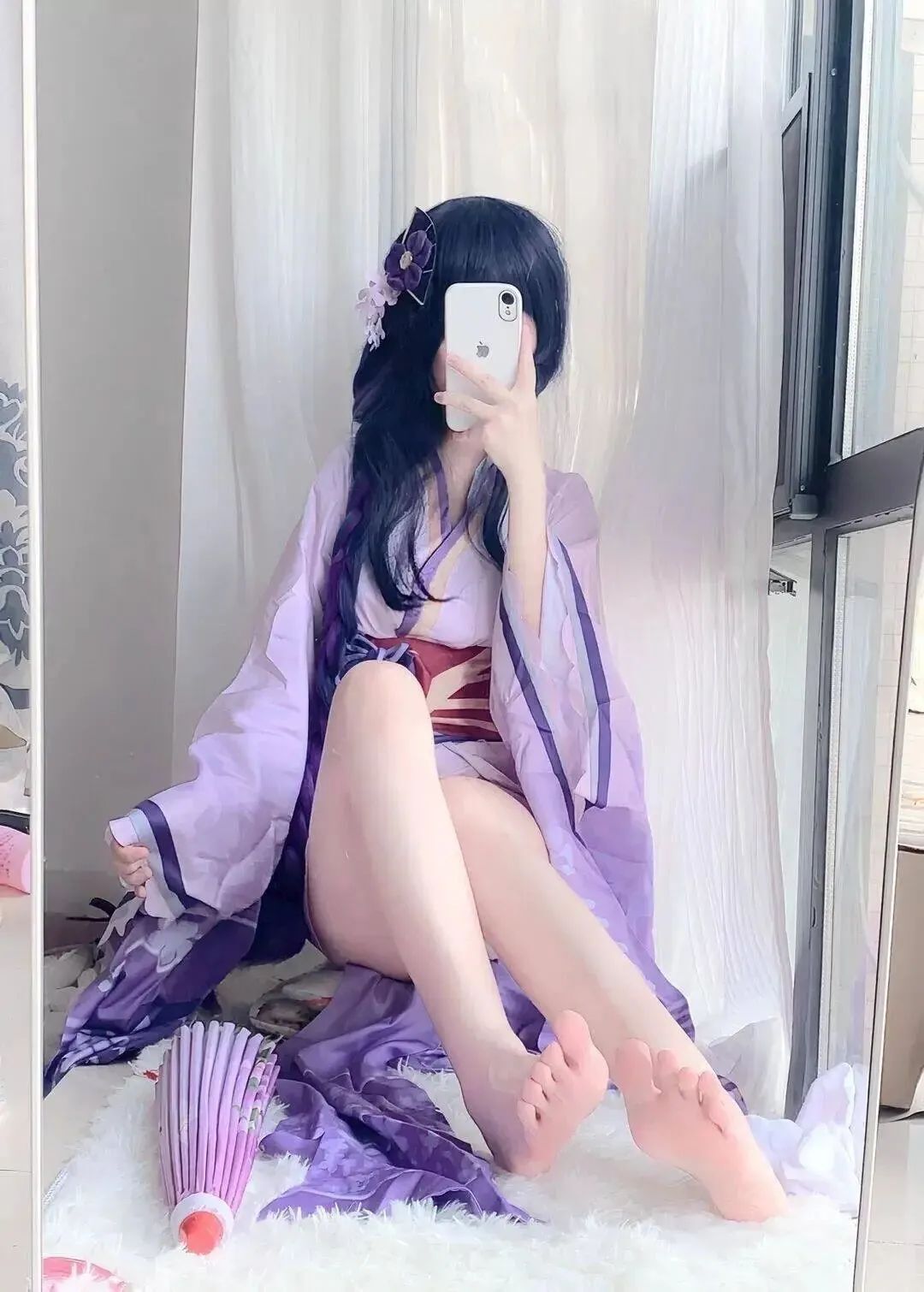 原神cos：黑丝邪魅甘雨反差太大了！裸足和服雷神我爱了，黑丝旗袍申鹤，绫华小洋裙太可爱了！