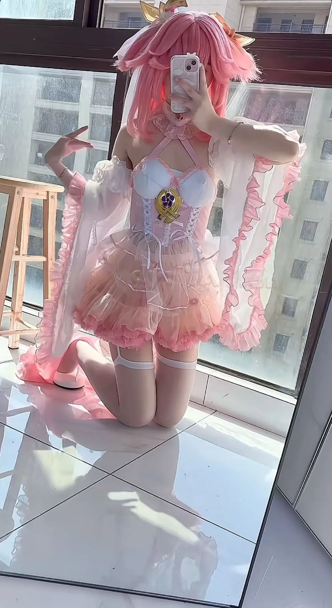 原神cos：白丝+和服，绫华太美了！兔女郎心海，女仆雷神让人狂喜！白丝连衣裙神子太顶了！