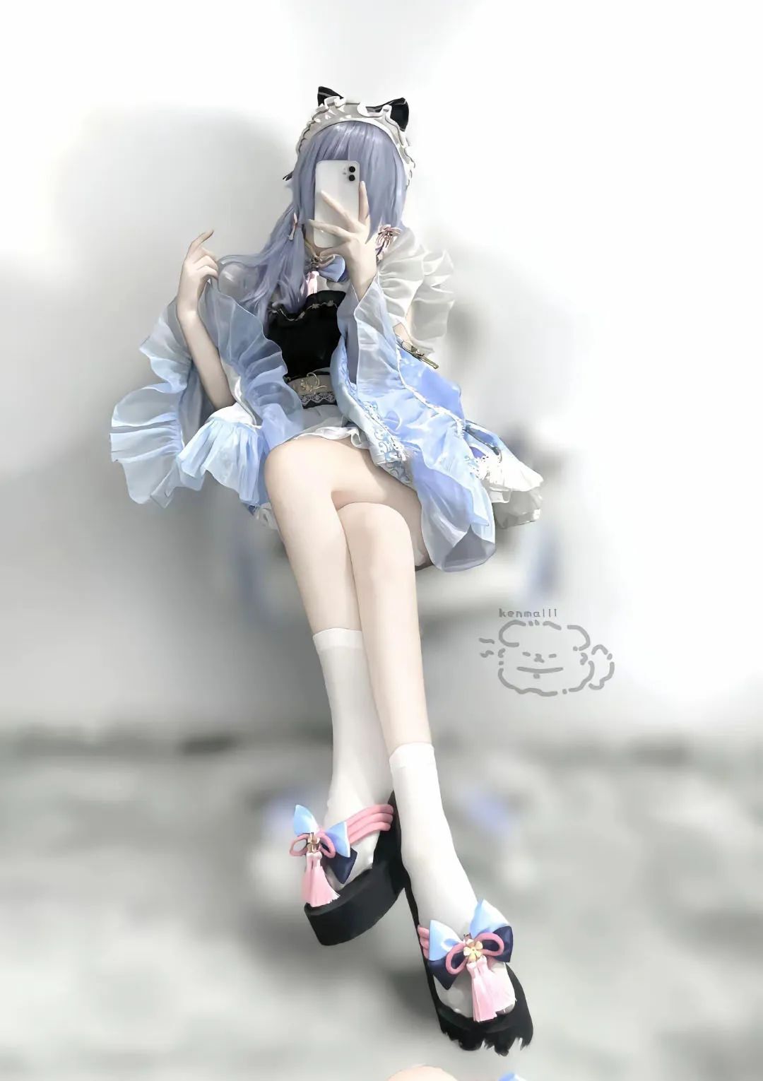 原神cos：黑丝+皮裤，兔女郎甘雨太顶了！白丝制服刻晴！女仆绫华雷神让人狂喜！黑丝旗袍申鹤！