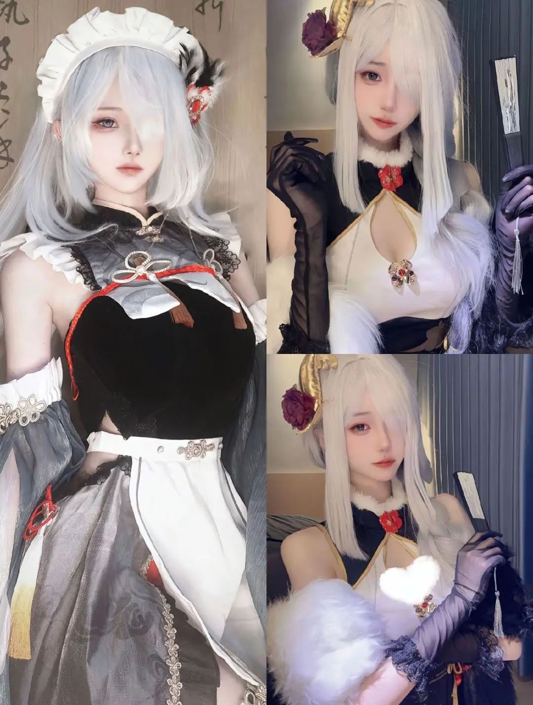 原神cos：裸足+纱裙，申鹤太成熟了！黑色和服绫华太帅气了！校服宵宫超可爱！黑丝女仆莫娜谁不爱？