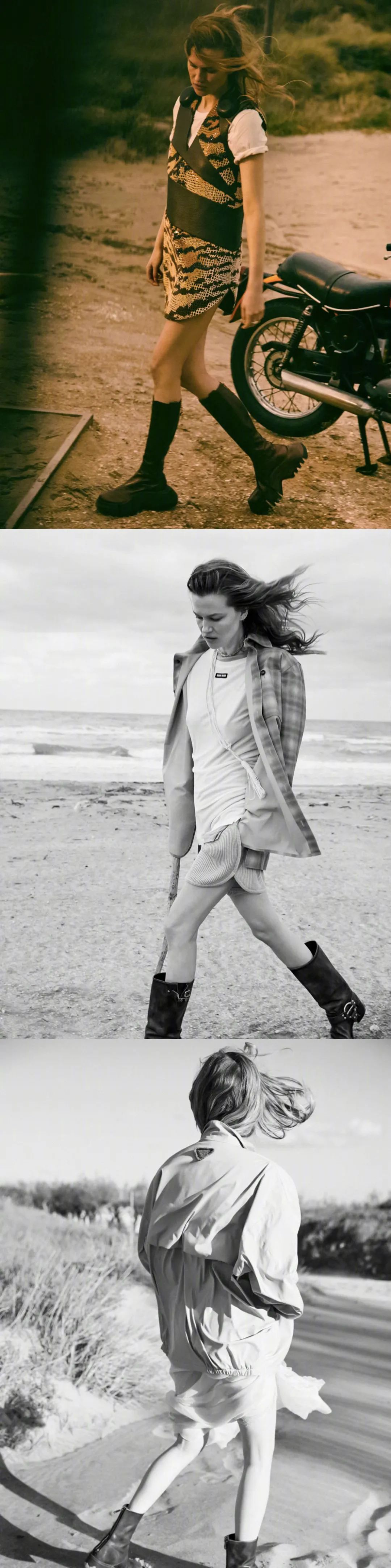 超模Kasia Struss，狂野酷飒！Elle France  2023年6月刊