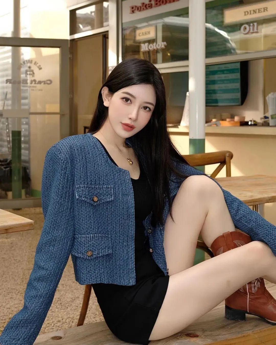 国产网红olivia，甜美迷人的她，是多少人心目中的完美型女友
