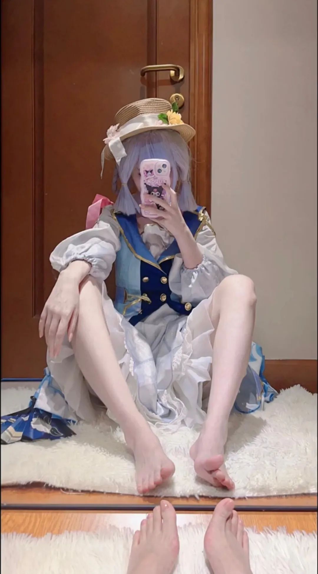 原神cos：水手服JK雷神太美了！白丝花嫁刻晴，小礼服绫华，女仆装甘雨让人狂喜！