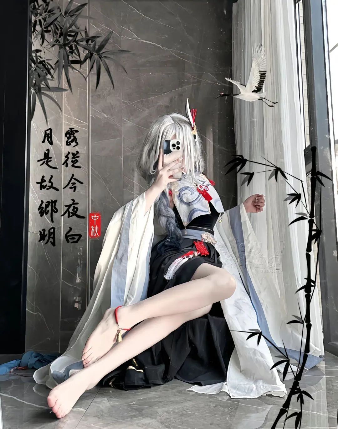 原神cos：女仆装胡桃可爱爆了！黑丝制服雷神太顶级！白丝婚纱绫华让人想娶回家！