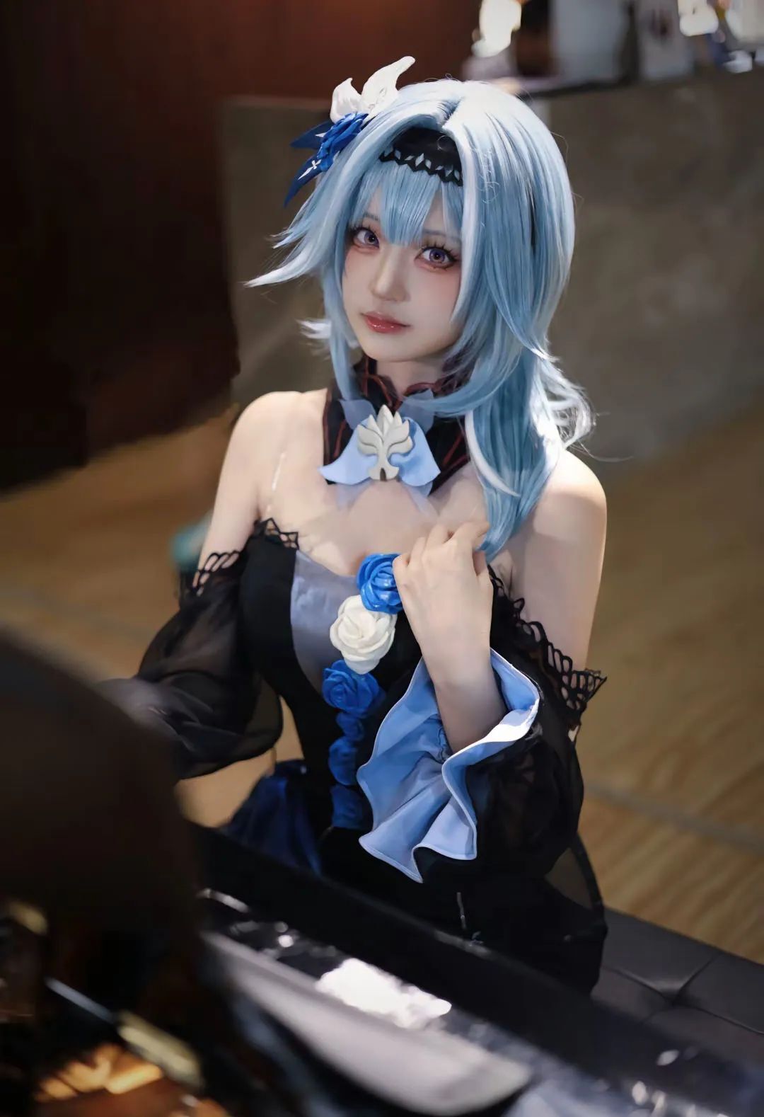 原神cos：黑丝+双马尾，女仆莫娜太美了！泳装妮露，和服雷神，绮良良表情太萌了！