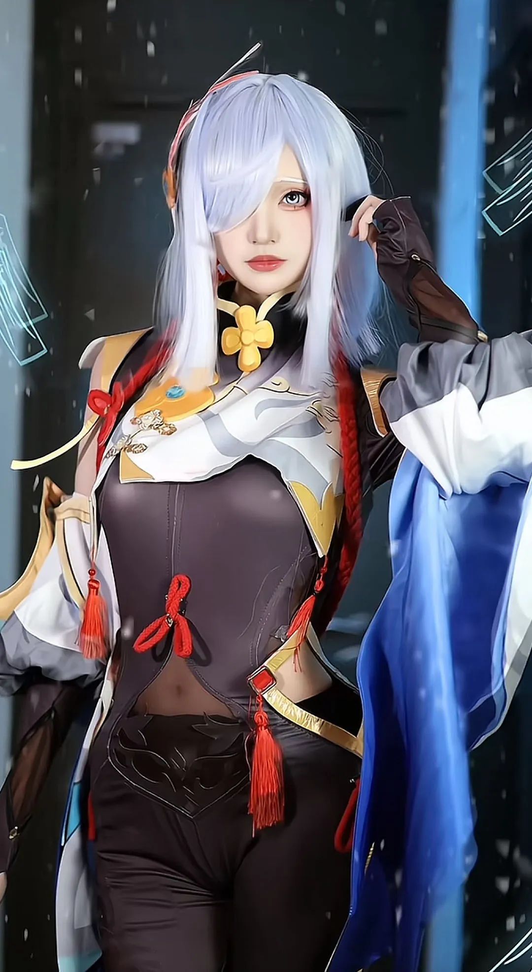 原神cos：黑丝+双马尾，女仆莫娜太美了！泳装妮露，和服雷神，绮良良表情太萌了！