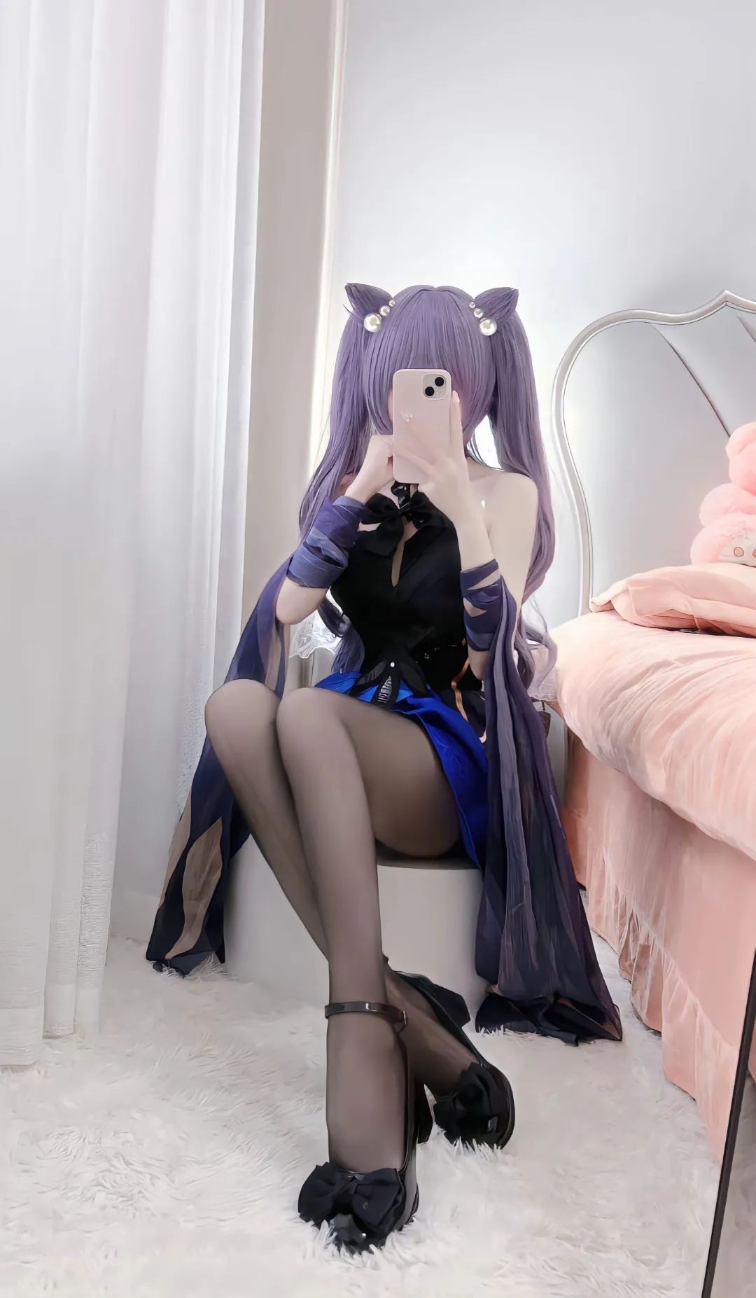 原神cos：白丝+婚纱，花嫁刻晴太可爱了！女仆莫娜让人狂喜！兔女郎甘雨，黑丝旗袍申鹤谁看了不迷糊？