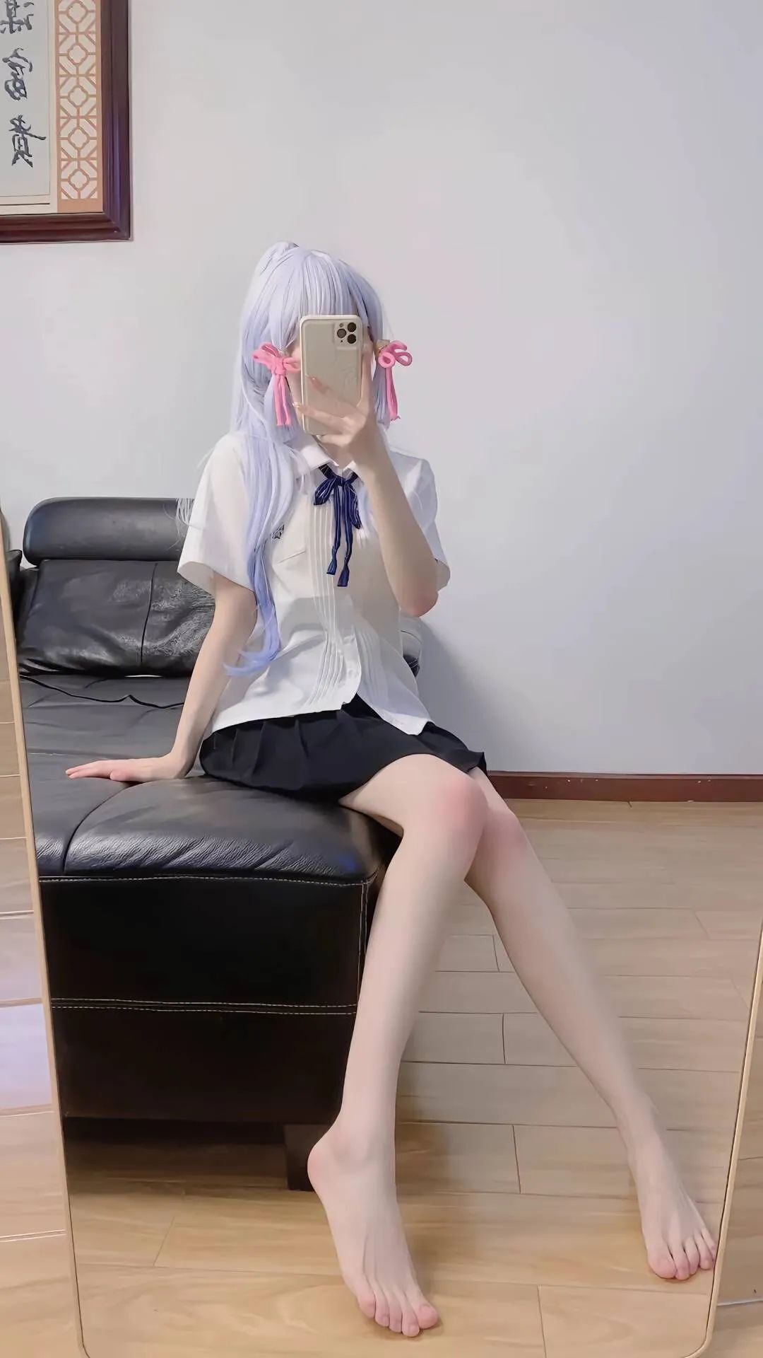 原神cos：双马尾+旗袍，莫娜太漂亮了！裸足神子，JK绫华，女仆甘雨太好看了！