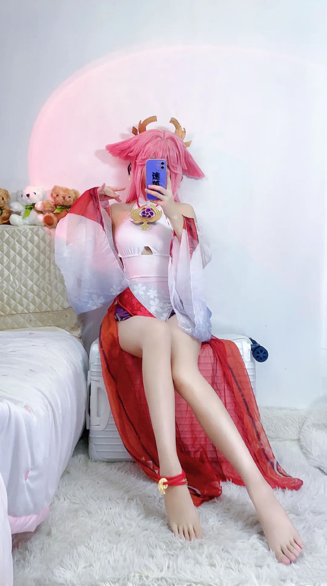 原神cos：女士仰视视角太顶了！泳装神子刻晴让人狂喜！修女服甘雨涩气拉满！