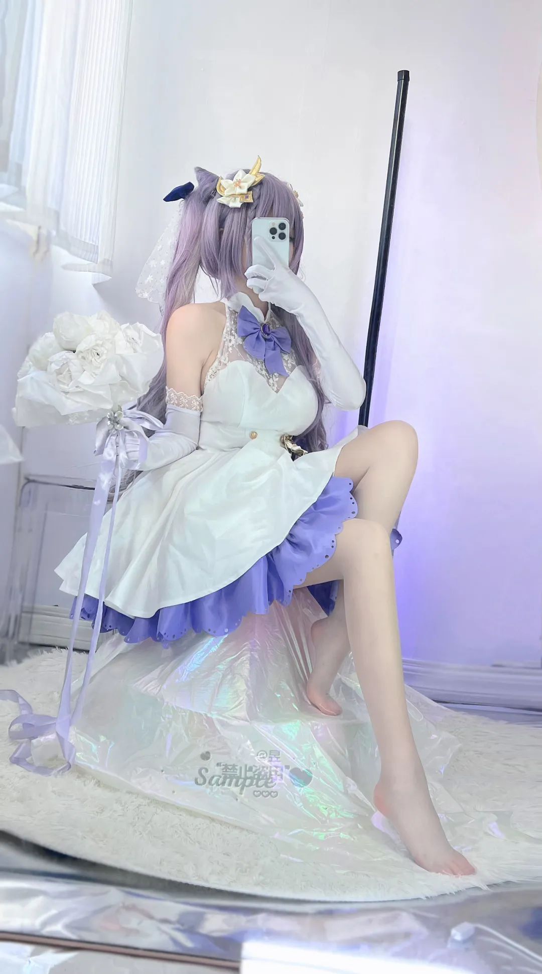 原神cos：黑丝+皮裤，甘雨让人狂喜！和服绫华，泳装刻晴，黑丝女仆水神太萌了！