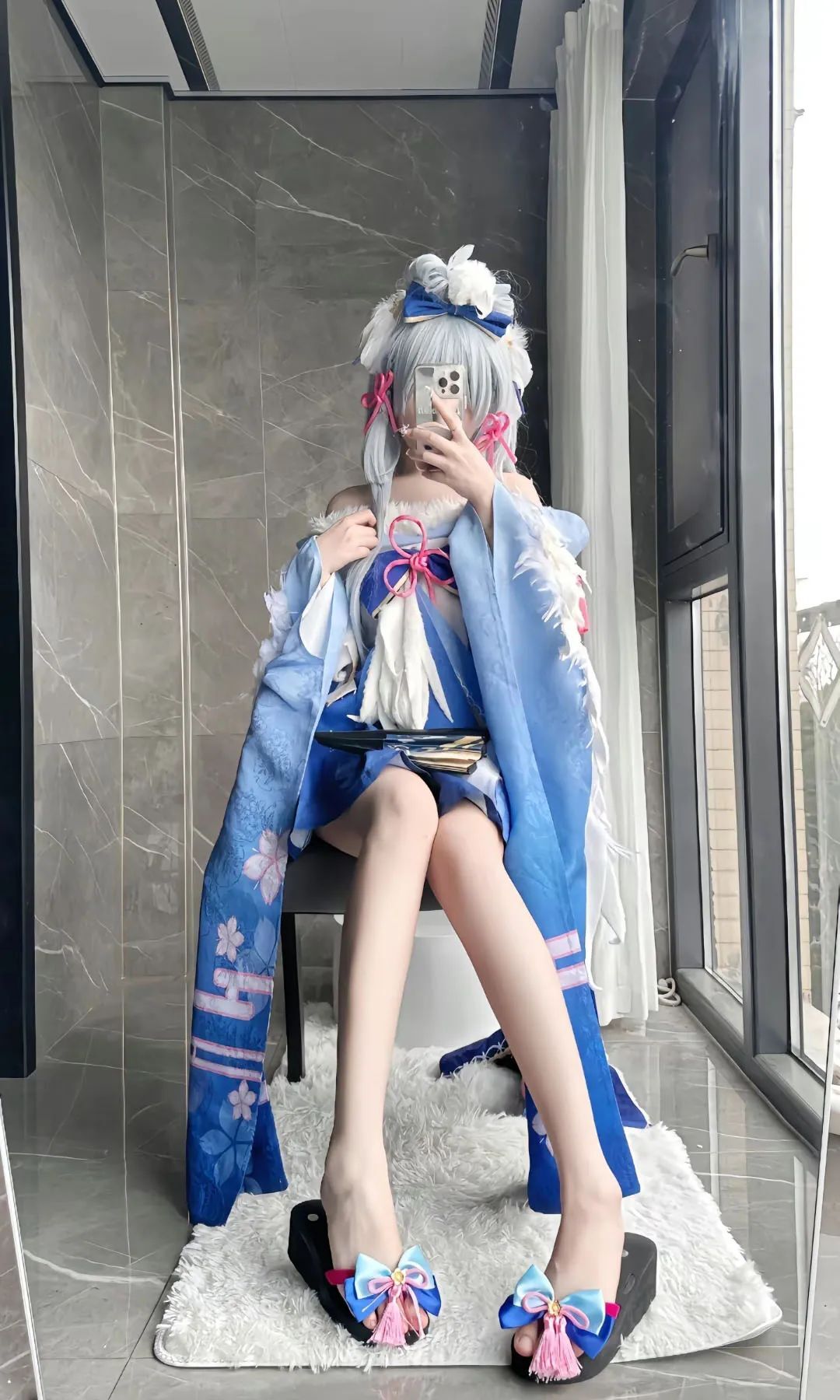 原神cos：黑丝+超短裙，制服雷神太顶了！泳装绫华真绝了，女仆申鹤，白丝刻晴太好看了！