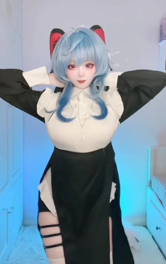 原神cos：白丝+修女装，甘雨太顶了！制服秘书雷神，JK胡桃绫华美爆了！