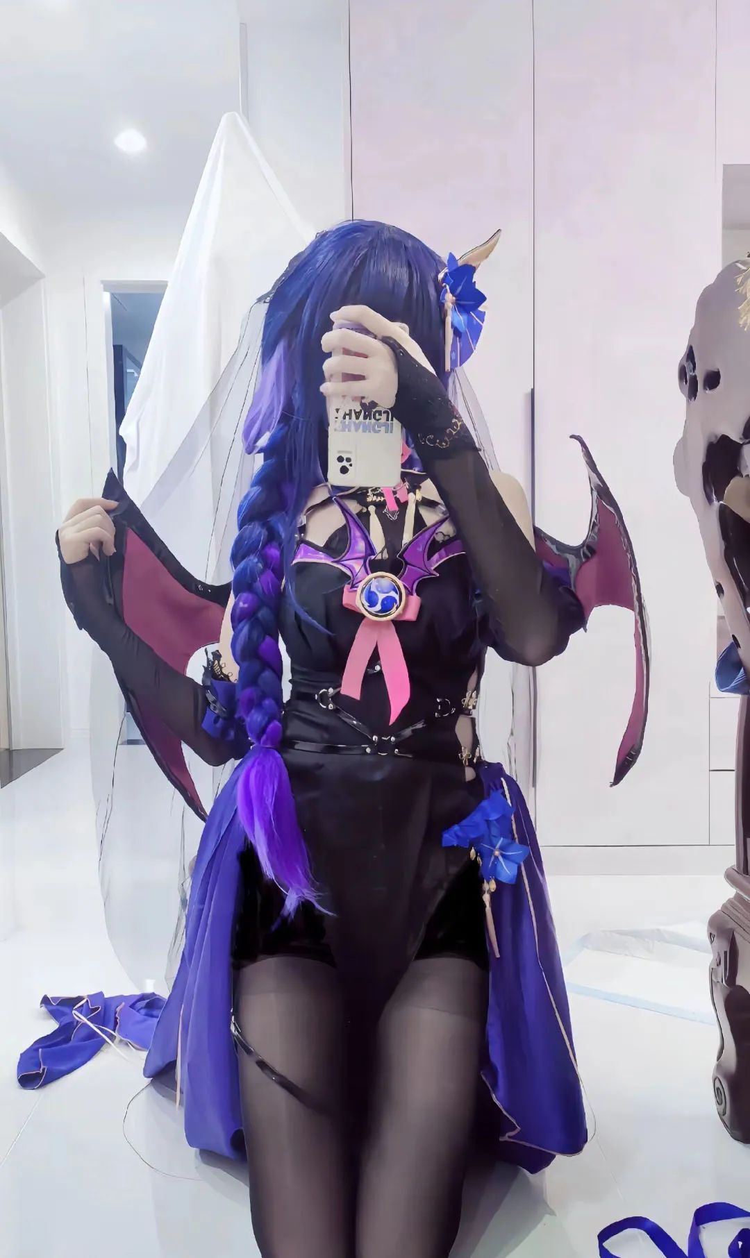 原神cos：黑丝+皮裤，兔女郎甘雨太顶了！白丝制服刻晴！女仆绫华雷神让人狂喜！黑丝旗袍申鹤！