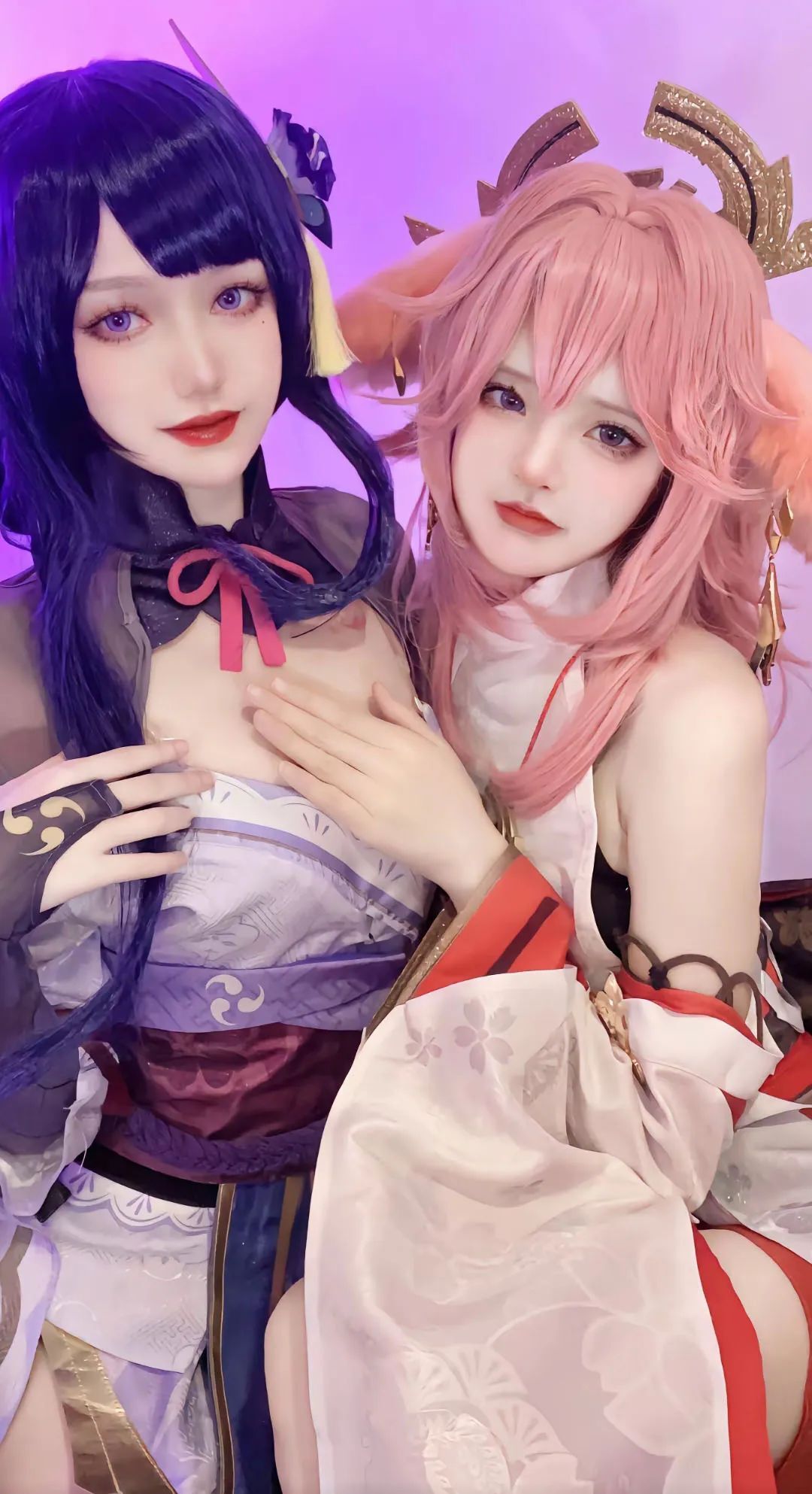 原神cos：勒肉黑丝+女仆装，申鹤好温柔！运动衣甘雨太顶了！白丝婚纱刻晴像极了初恋！