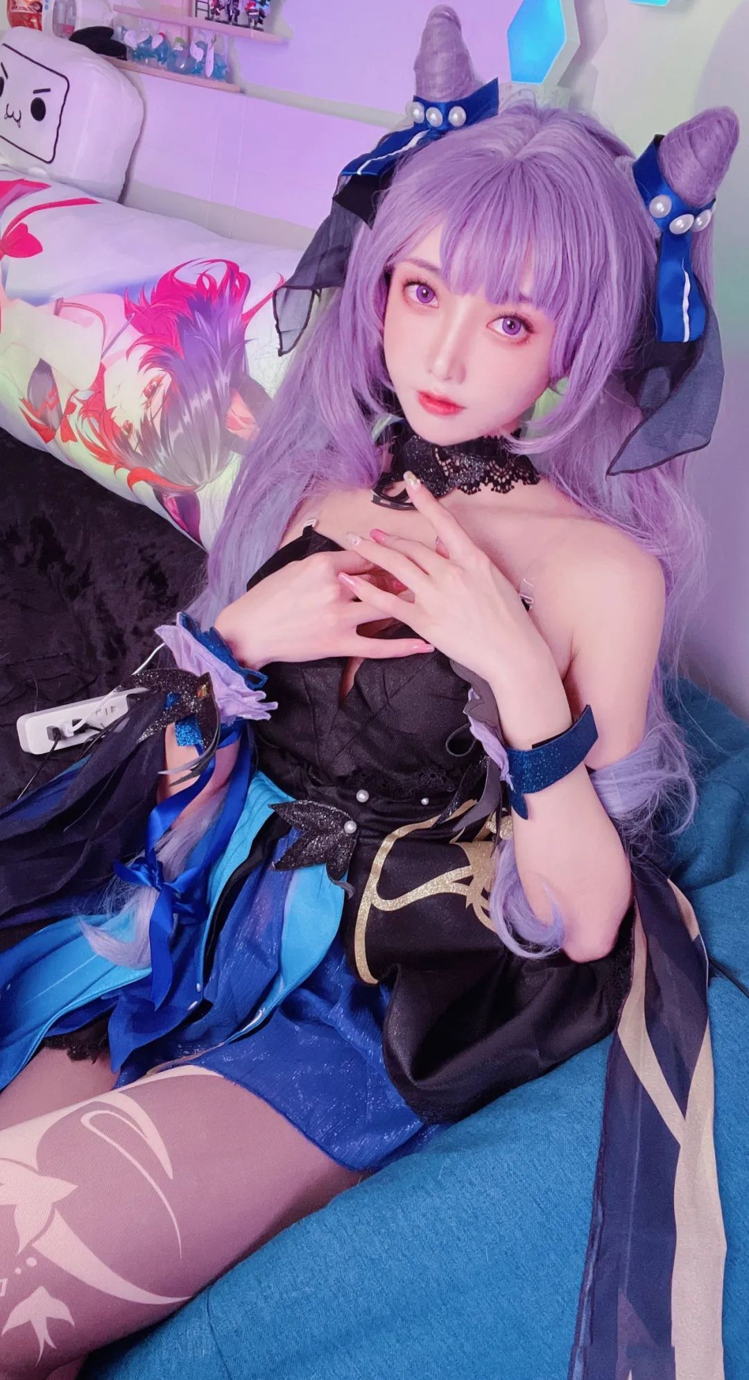 原神cos：男友视角刻晴，夜兰身材真顶级！小姨申鹤眼神太迷人了！