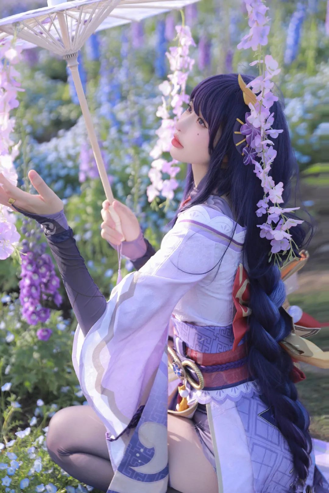 原神coc：申鹤咬衣服太顶级了！八重神子眼神迷离神秘魅惑，雷神胸口拔刀太可爱了！