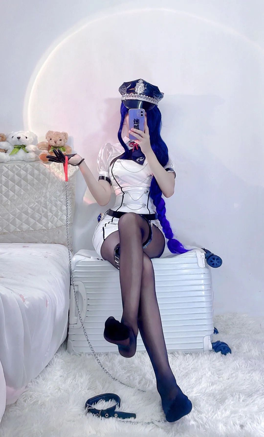 原神cos：黑丝+白色制服，雷神太顶了！绷带宵宫真御！早柚变大了！