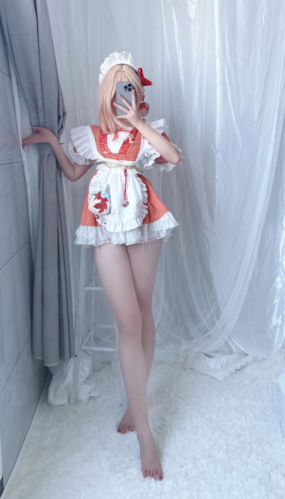 原神cos：裸足+女仆装，甘雨太可爱了！泳装绫华，黑丝雷神太顶级了！