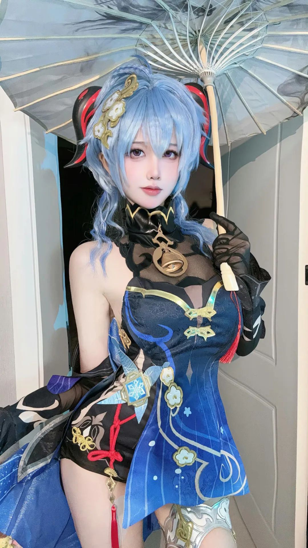 原神cos：白丝+包臀裙，护士刻晴太吸睛！邪魅雷神真顶，青花瓷旗袍装甘雨可爱爆炸！