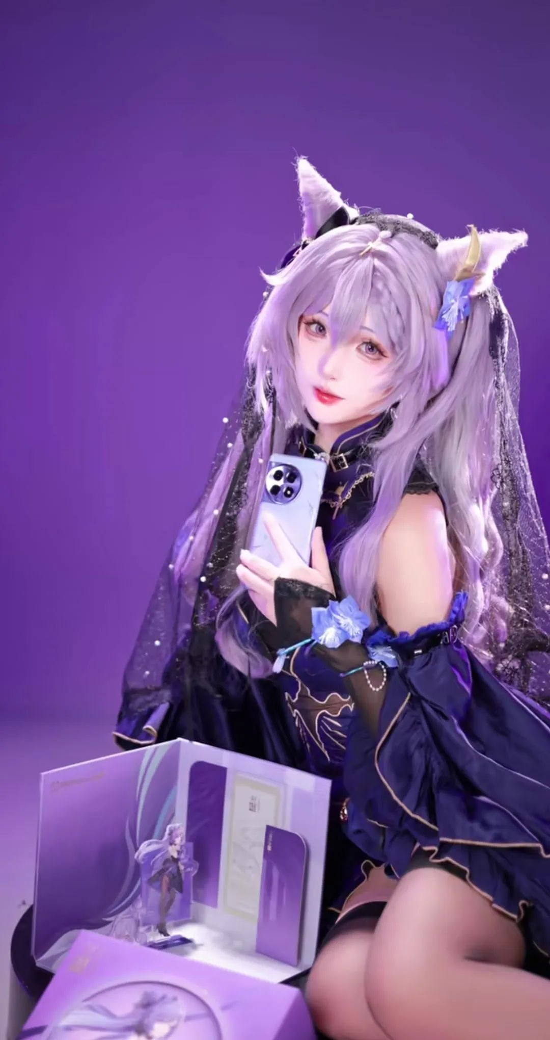 原神cos：黑丝+制服，OL申鹤让人狂喜！刻晴白丝制服，雷神新服装真是太顶了！