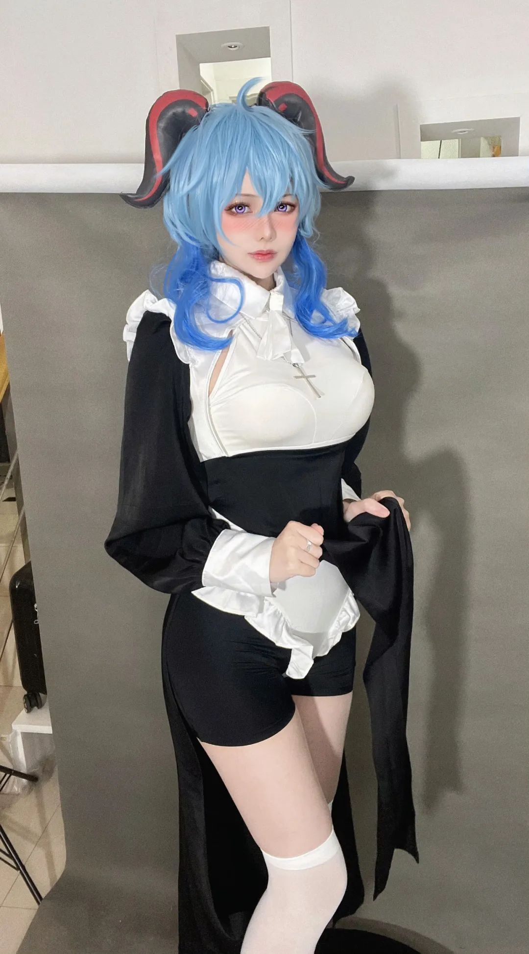 原神cos：兔女郎心海，旗袍装申鹤！白丝邪魅装刻晴！女仆装草神，制服雷神，修女装甘雨太顶了！