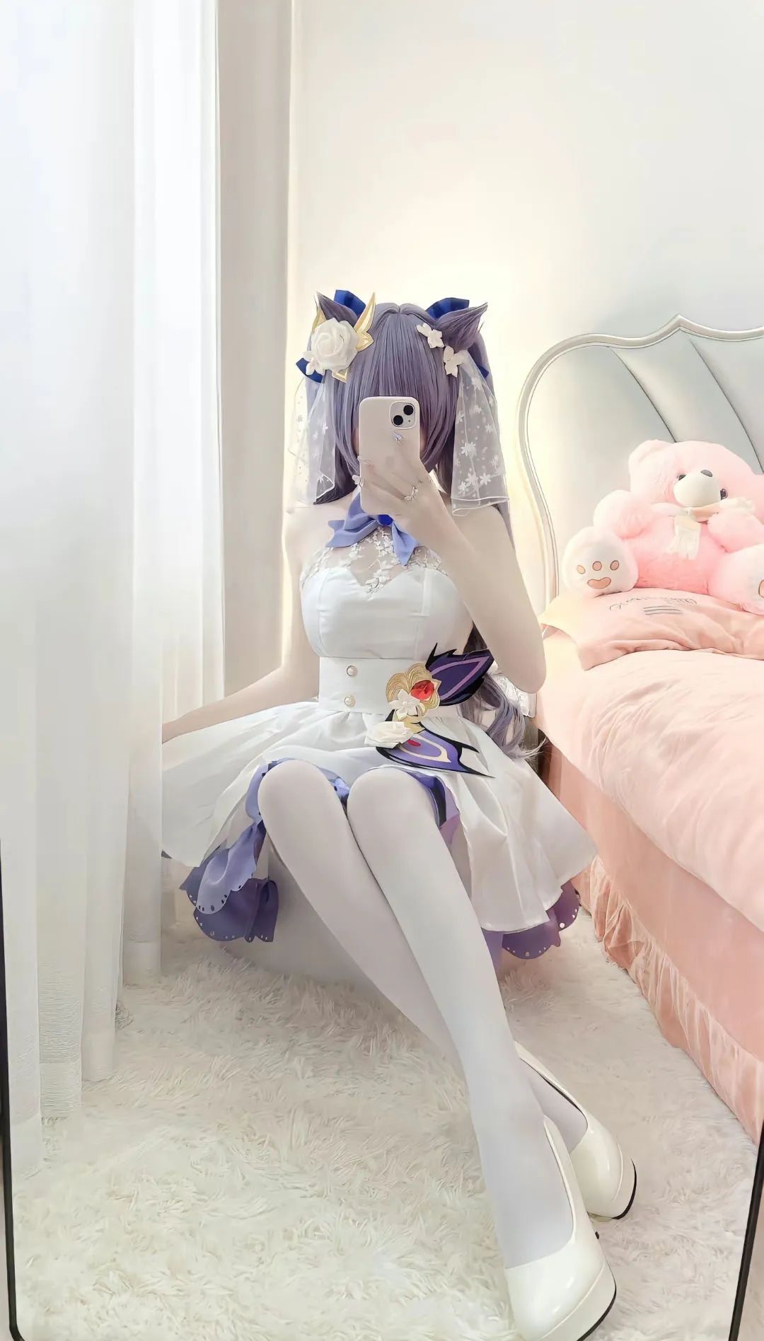 原神cos：女仆装申鹤太可爱了！白丝和服雷神太顶了！白丝婚纱刻晴绫华让人狂喜！