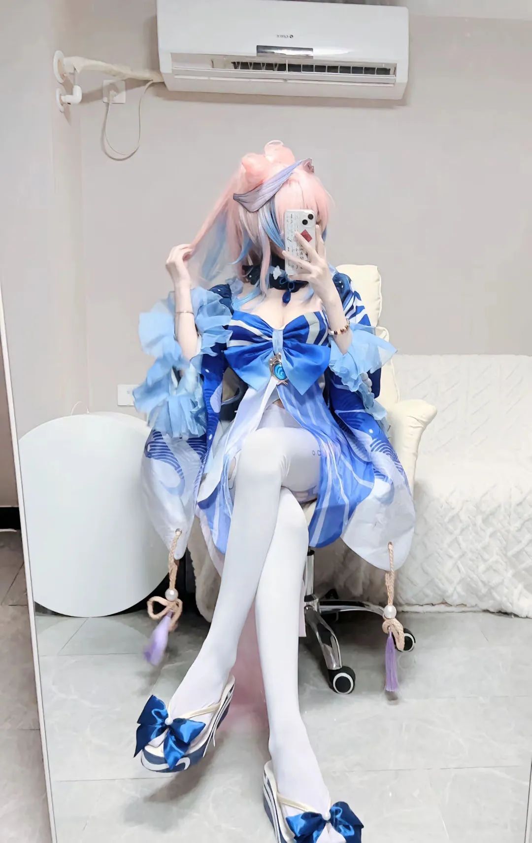 原神cos：女仆装申鹤太可爱了！白丝和服雷神太顶了！白丝婚纱刻晴绫华让人狂喜！