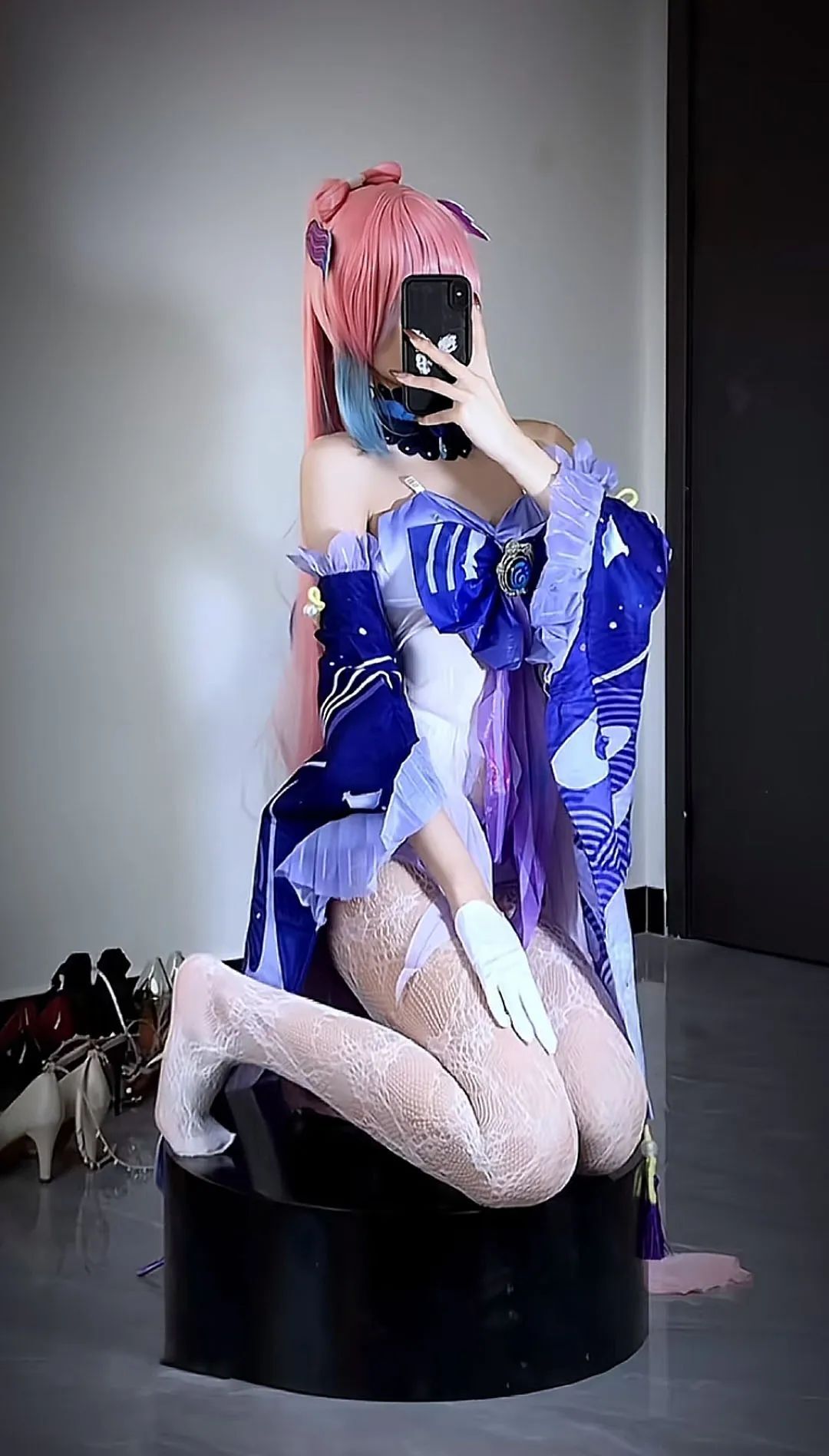 原神cos：黑丝刻晴太好看了！居家服申鹤我爱了！一米八的黑丝雷神太顶了！归终不愧是白月光！