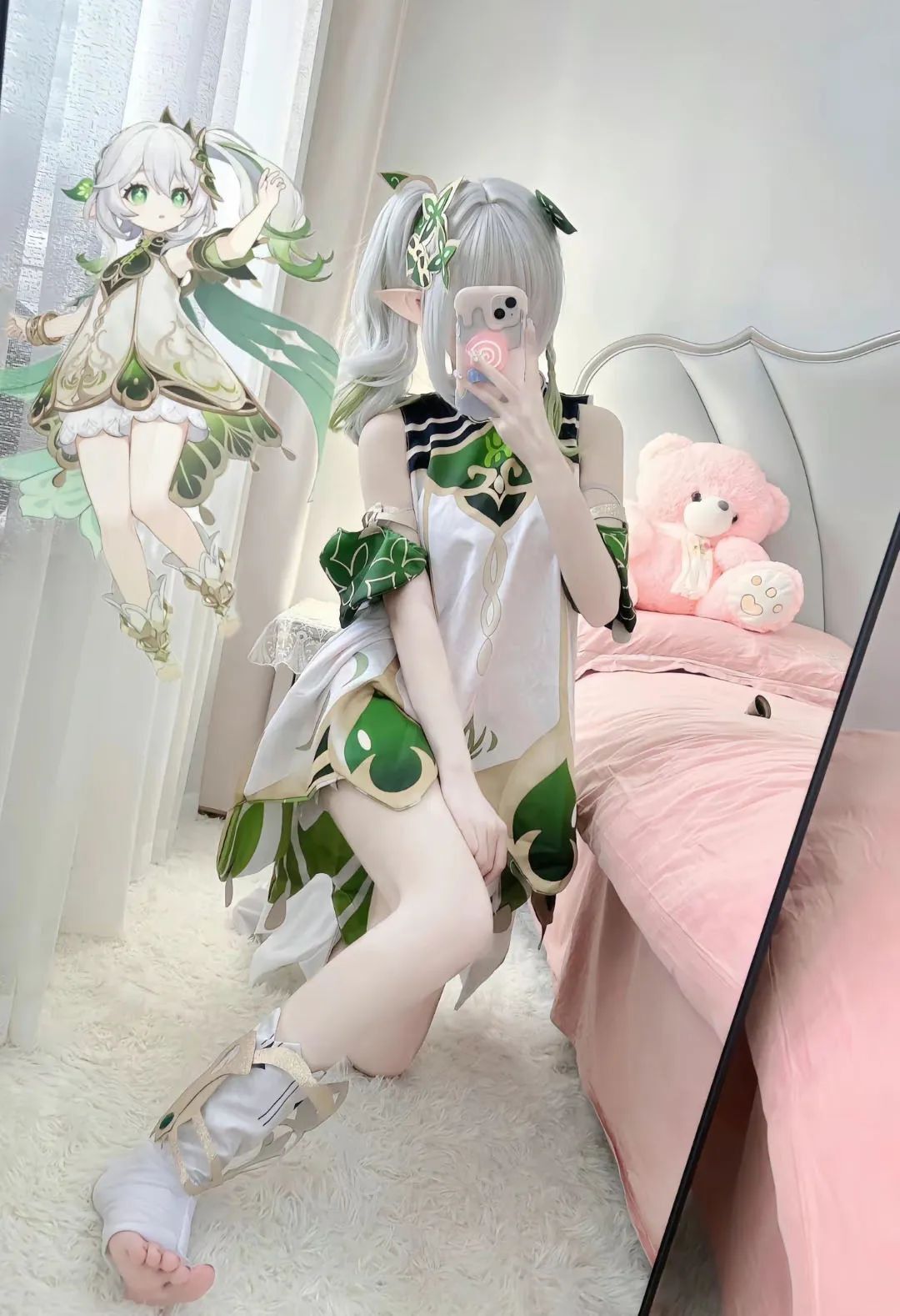 原神cos：黑丝+双马尾，女仆莫娜太美了！白丝婚纱刻晴，黑丝旗袍雷神，花嫁绫华让人狂喜！